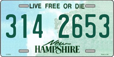 NH license plate 3142653