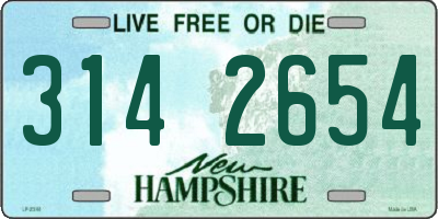 NH license plate 3142654