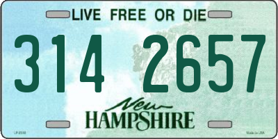 NH license plate 3142657
