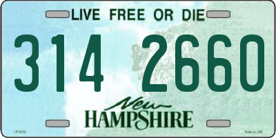 NH license plate 3142660