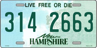 NH license plate 3142663