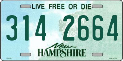 NH license plate 3142664