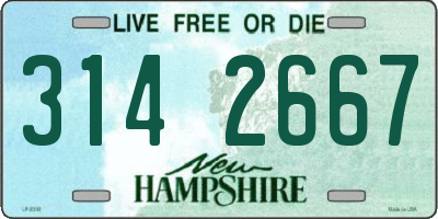 NH license plate 3142667