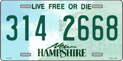 NH license plate 3142668