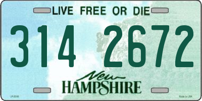 NH license plate 3142672