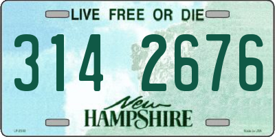 NH license plate 3142676
