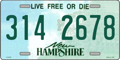 NH license plate 3142678