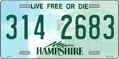 NH license plate 3142683