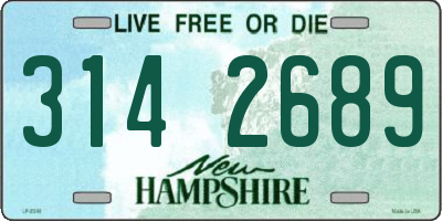 NH license plate 3142689