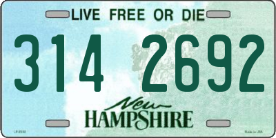 NH license plate 3142692