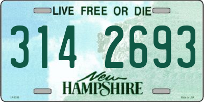 NH license plate 3142693