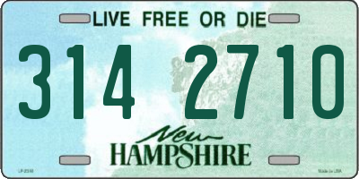 NH license plate 3142710