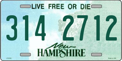 NH license plate 3142712