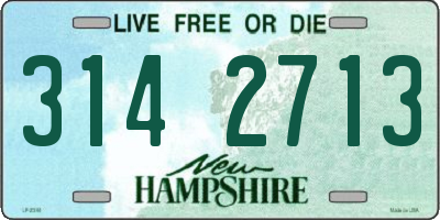 NH license plate 3142713