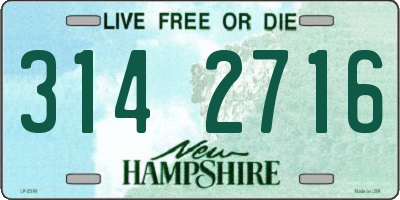 NH license plate 3142716