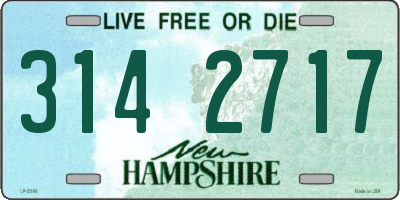 NH license plate 3142717