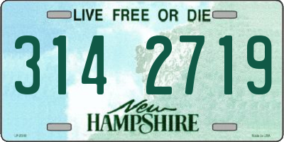 NH license plate 3142719