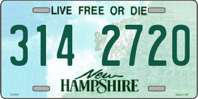 NH license plate 3142720