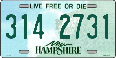 NH license plate 3142731