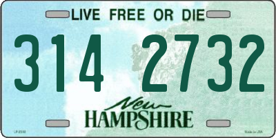 NH license plate 3142732