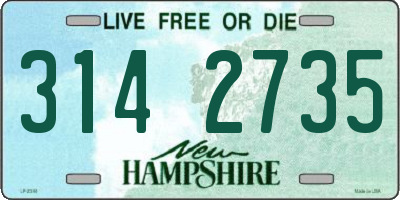 NH license plate 3142735