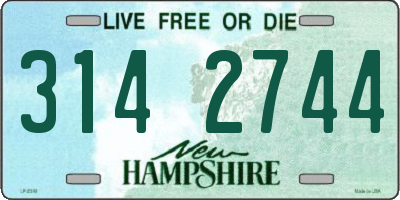 NH license plate 3142744