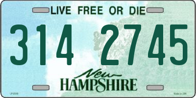 NH license plate 3142745