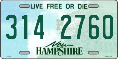 NH license plate 3142760