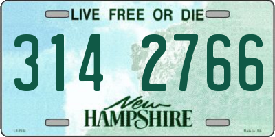 NH license plate 3142766