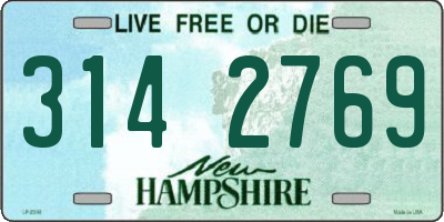 NH license plate 3142769