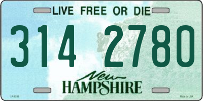 NH license plate 3142780