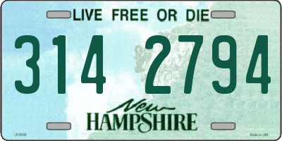 NH license plate 3142794