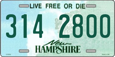 NH license plate 3142800