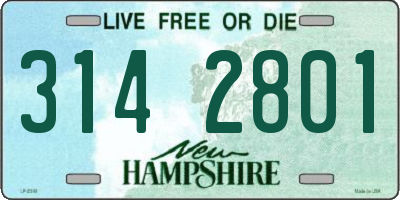 NH license plate 3142801
