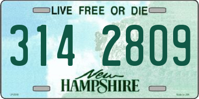 NH license plate 3142809