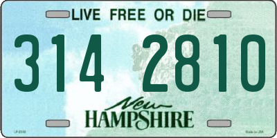 NH license plate 3142810