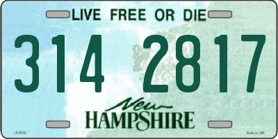NH license plate 3142817