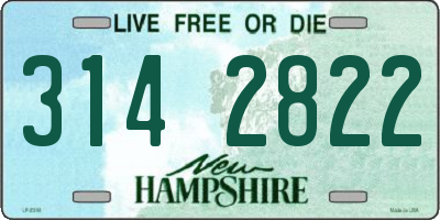 NH license plate 3142822