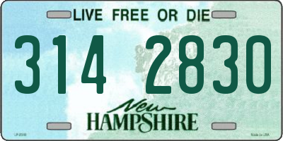 NH license plate 3142830