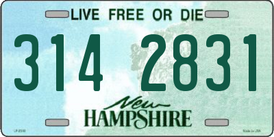 NH license plate 3142831