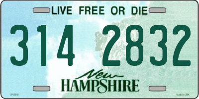NH license plate 3142832