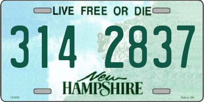 NH license plate 3142837