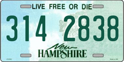 NH license plate 3142838
