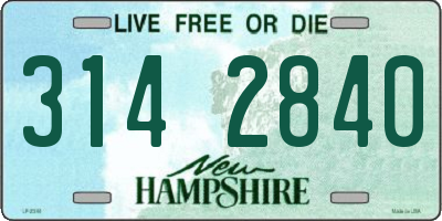 NH license plate 3142840