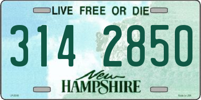 NH license plate 3142850