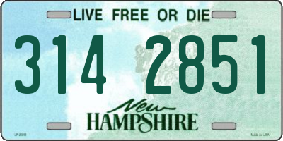 NH license plate 3142851