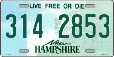 NH license plate 3142853