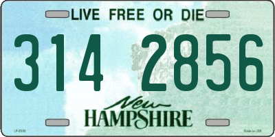 NH license plate 3142856