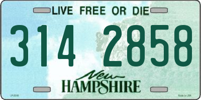 NH license plate 3142858