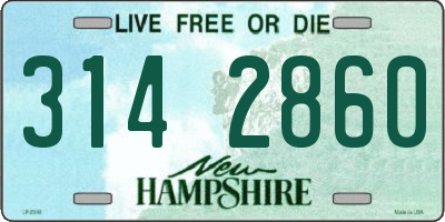 NH license plate 3142860